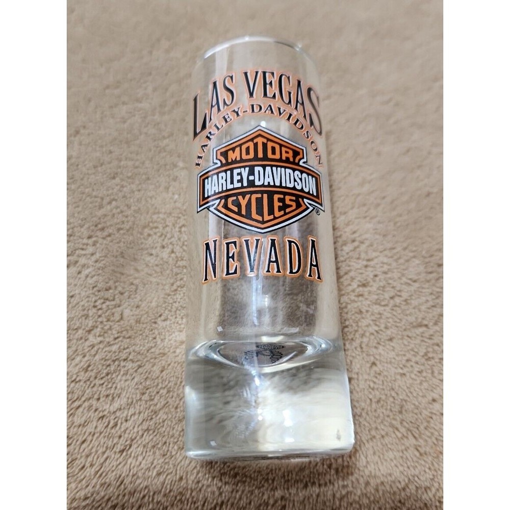 Las Vegas Nevada Harley Davidson 4" Tall Shot Glass travel souvenir new